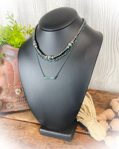 How Crazy Layered Necklace - Patina