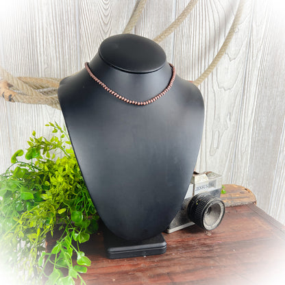 Rebel Cowgirl Navajo Style Pearl Necklace - 4mm - 16" - Bronze