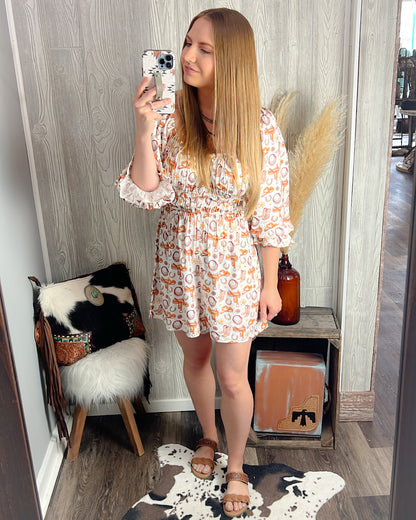 Howdy Darlin' Western Print Romper