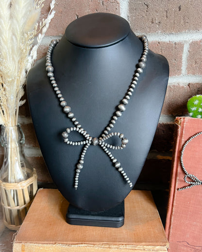Western Bow Necklace & Earring Set - Multiple Colors