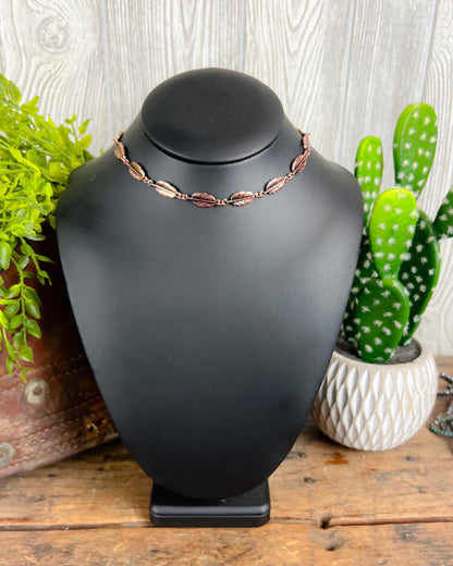 Western Feather Choker Necklace - Multiple Colors