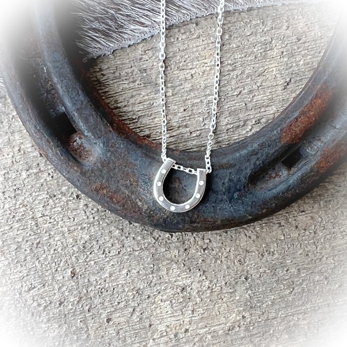 Lucky Horseshoe Dainty Necklace – Sterling Silver