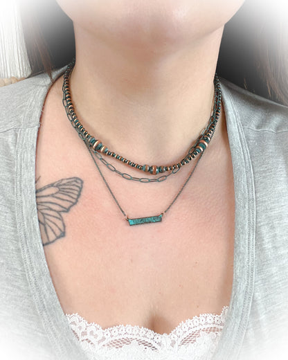 How Crazy Layered Necklace - Patina