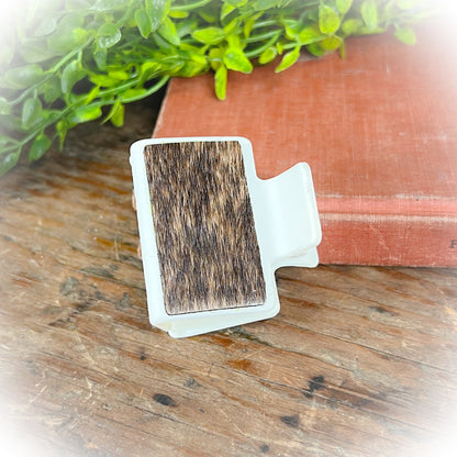 Western Cowhide Claw Clips - Small