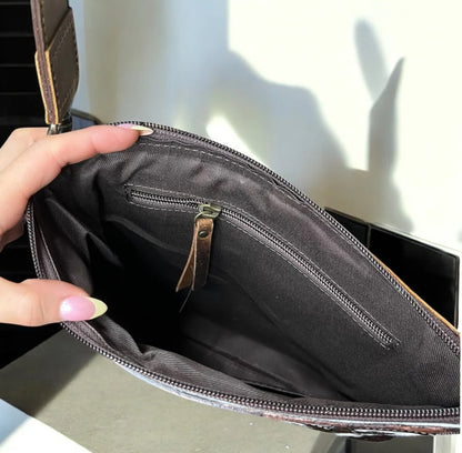 Cowboys & Rodeos Tooled Leather & Cowhide Concealed Carry Purse