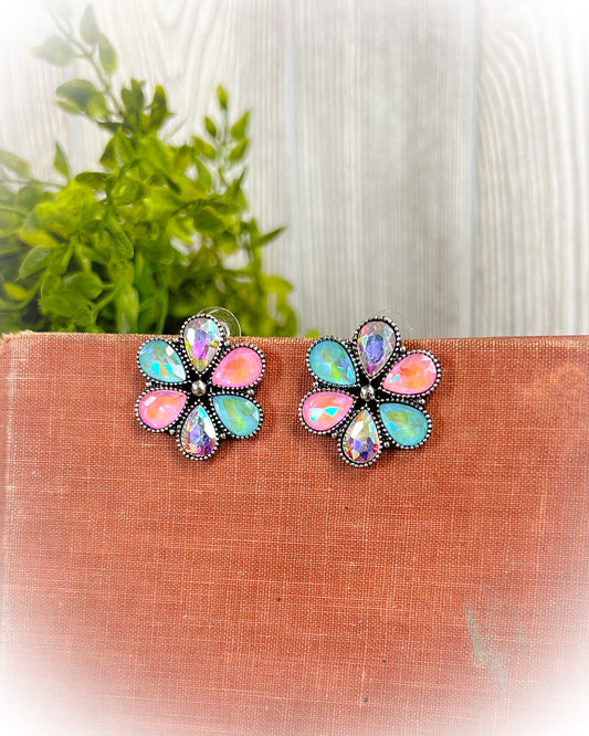 Boho Flower Stud Earrings