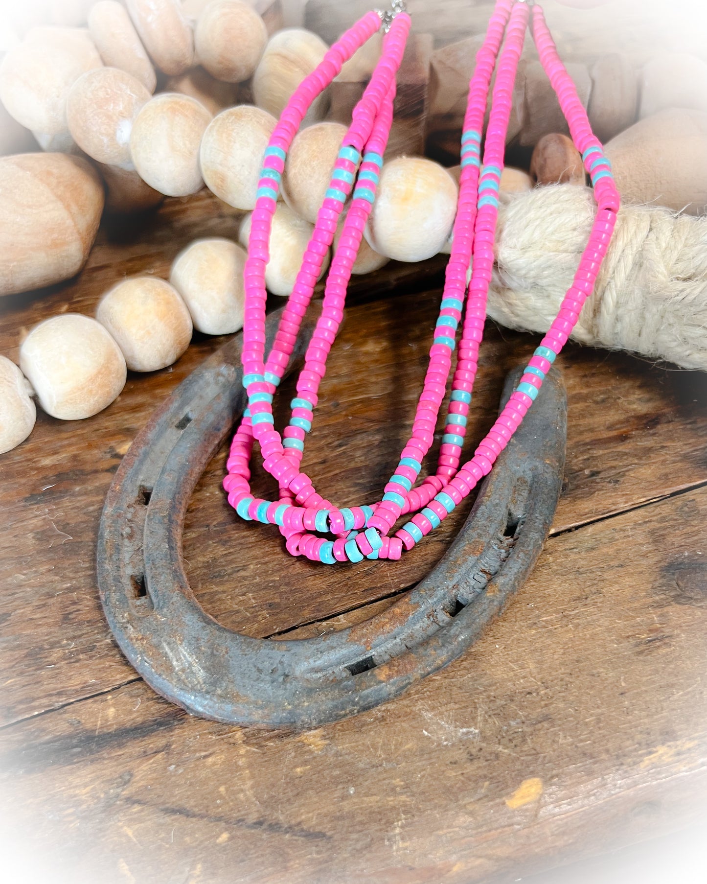 Soul Layered Necklace - Hot Pink