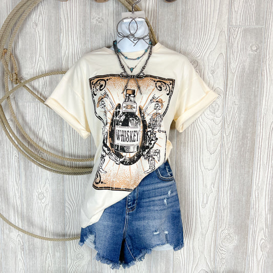 Dusty Trails Western Tee – Eggshell