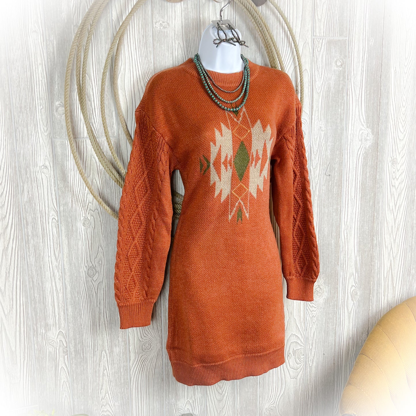 Ranchers Wife Western Knit Sweater Dress