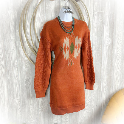 Ranchers Wife Western Knit Sweater Dress