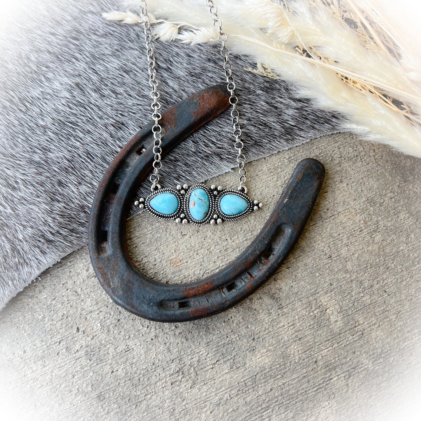 Wanted - Western Turquoise Bar Necklace