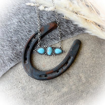 Wanted - Western Turquoise Bar Necklace