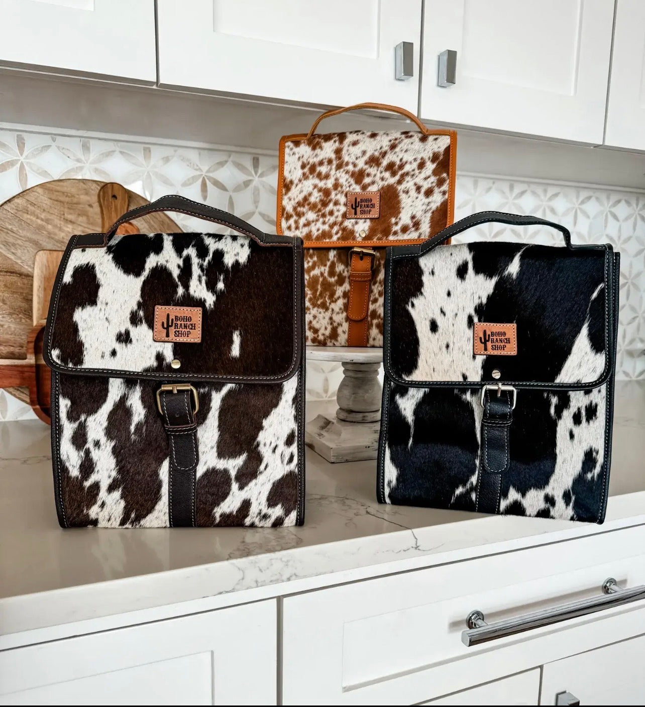 Cowhide lunchbox