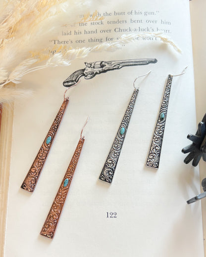 Simple Western Dangle Earrings - Multiple Colors
