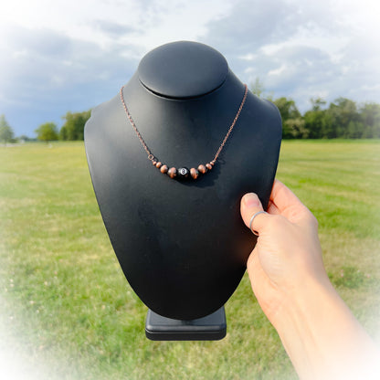 Navajo Style Pearl & 8 Ball Necklace