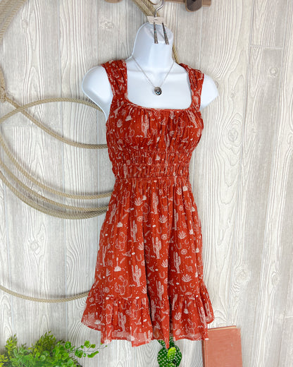 Rust in the Wind Desert Mini Dress