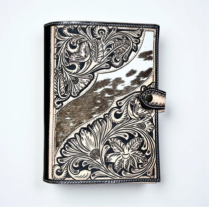 Unshaken Faith Western Tooled Leather & Cowhide Bible Cover