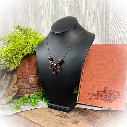 Rodeo Simple Western Charm Necklace - Bronze
