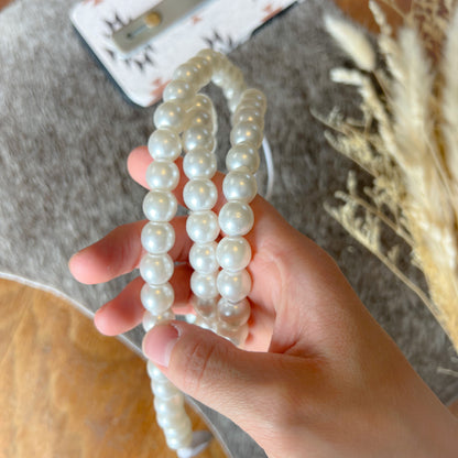White Pearl Beaded Charging Cord