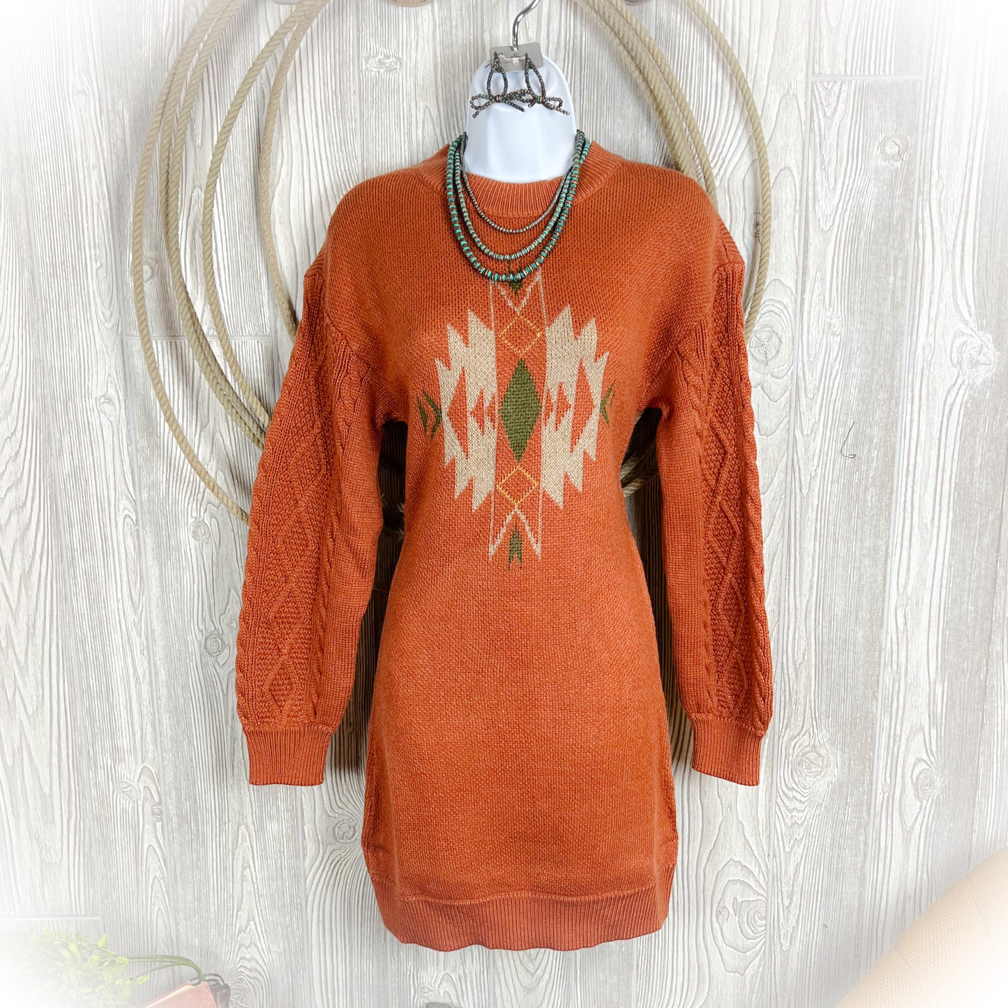 Ranchers Wife Western Knit Sweater Dress