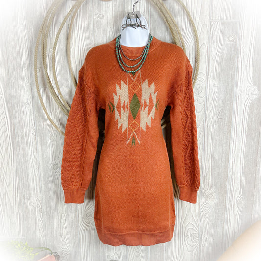 Ranchers Wife Western Knit Sweater Dress
