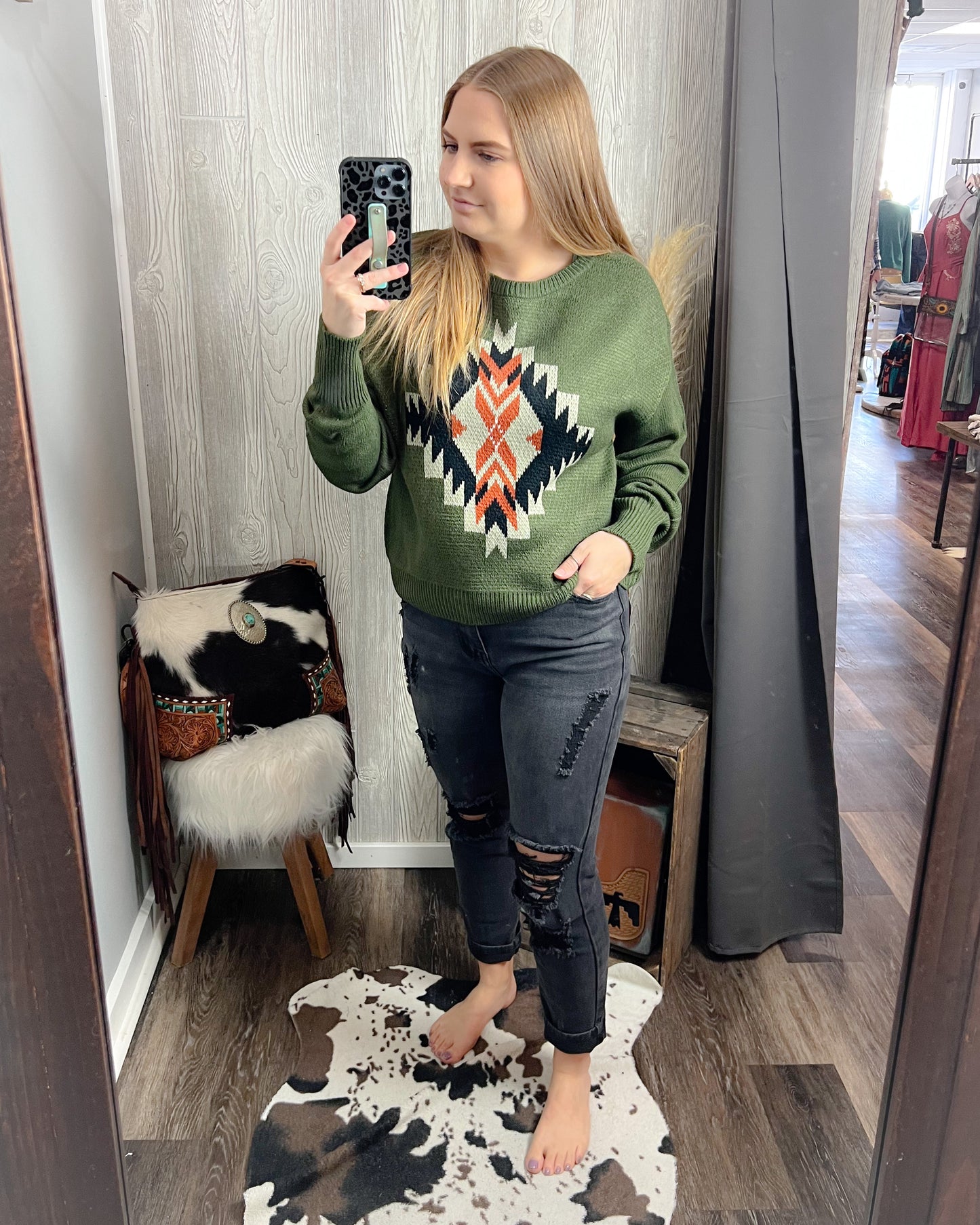 Believer Western Aztec Sweater