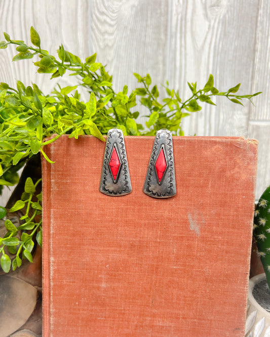 Classy Earrings - Red