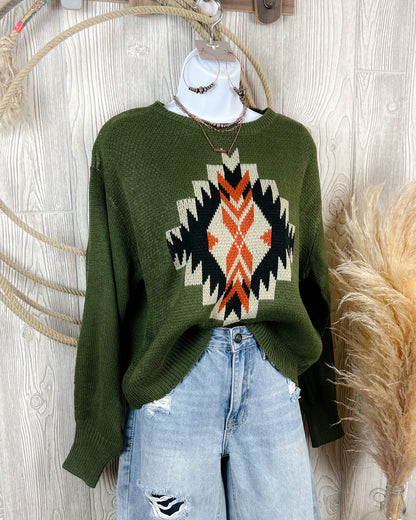 Believer Western Aztec Sweater