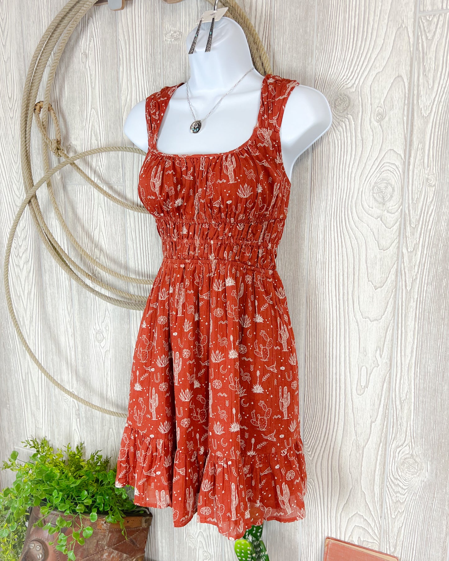 Rust in the Wind Desert Mini Dress