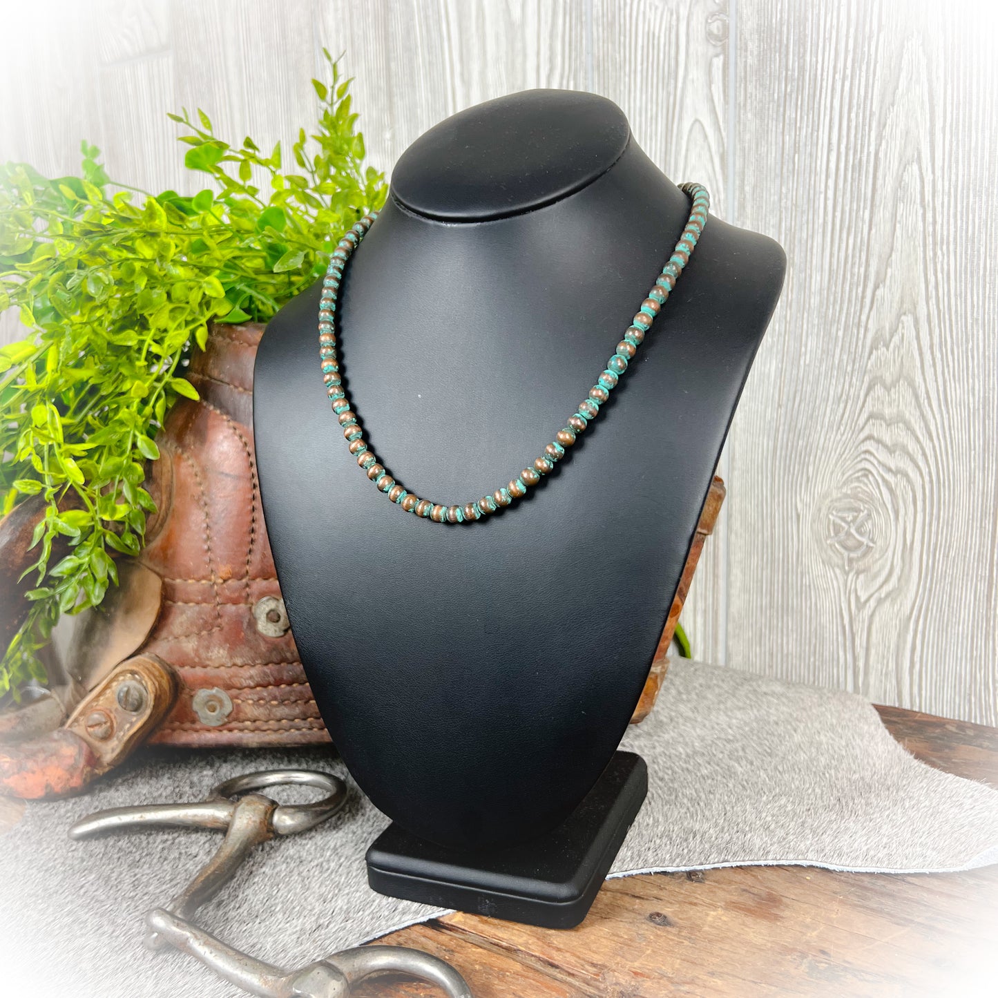Rio West Necklace – Patina | Western Navajo-Style Pearl Necklace