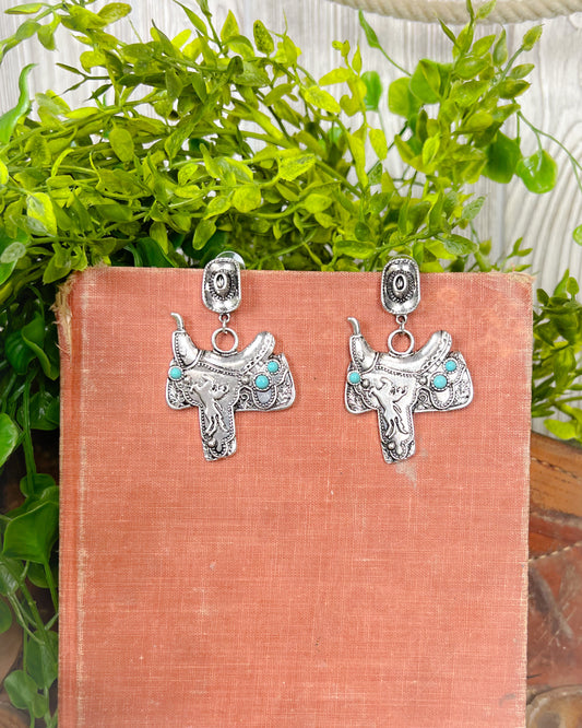 Western Saddle Earrings