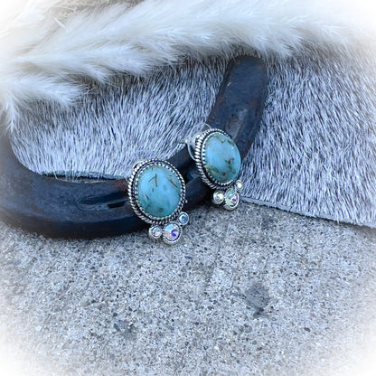 Royal Western Everyday Stud Earrings - Turquoise