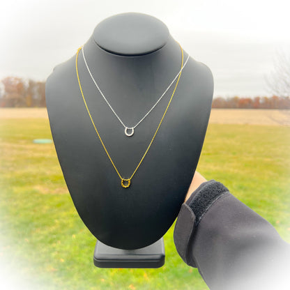 Lucky Horseshoe Dainty Necklace – 18K Gold Plated