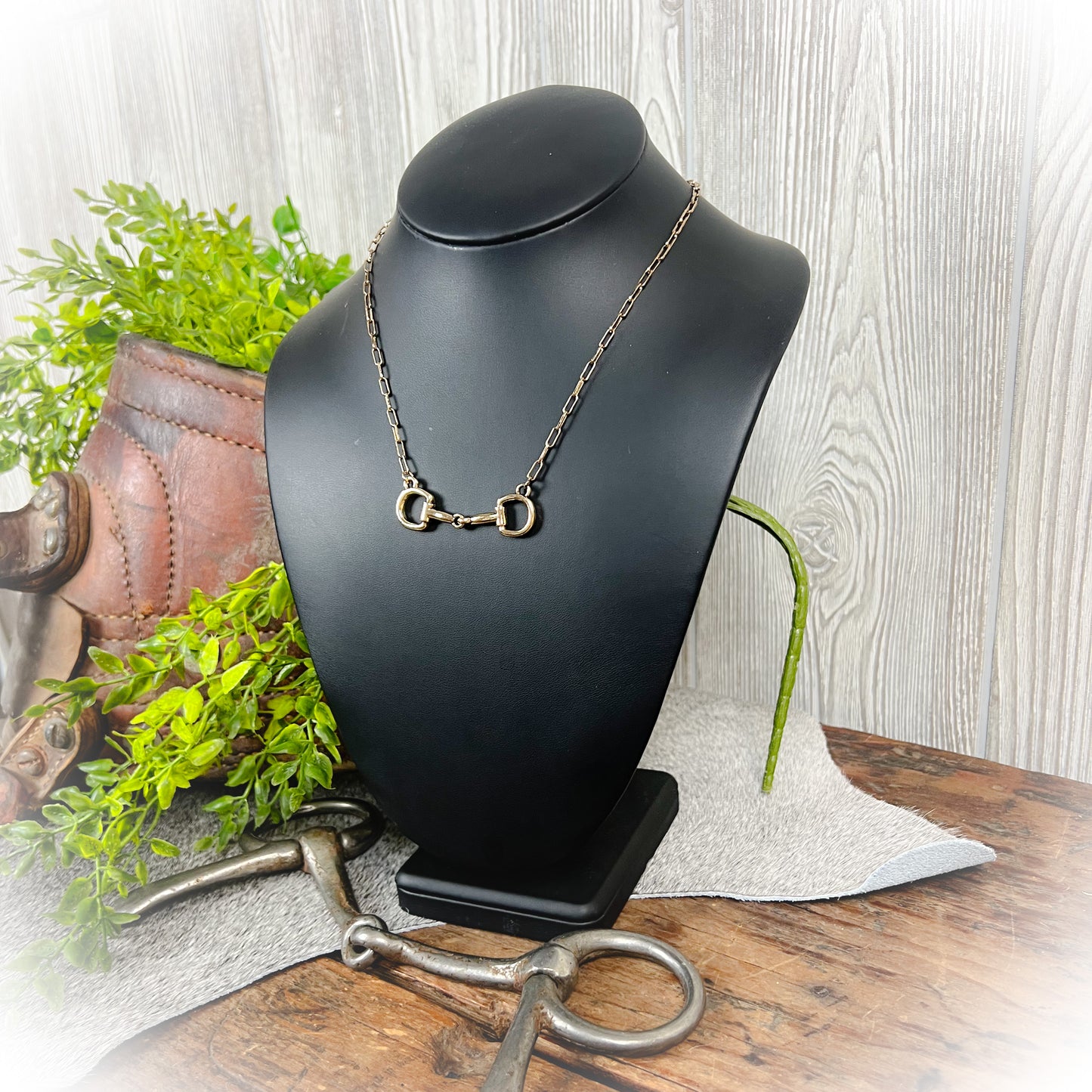 Simple Western Horse Snaffle Bit - Gold