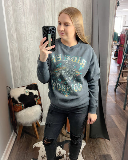 Ride Em Cowboy - Oversized Crewneck Sweater