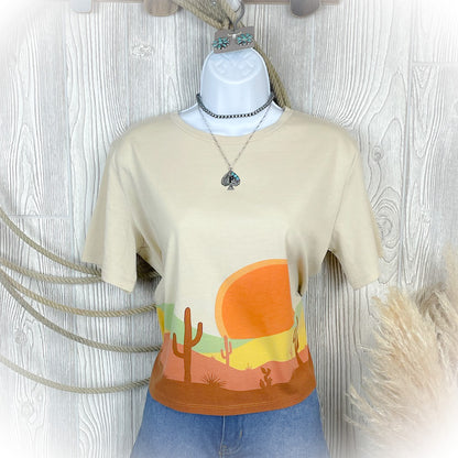 Desert Scene Cropped Tee