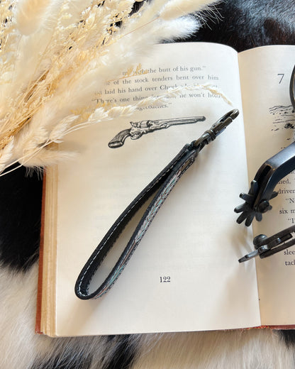 Tooled Leather Arrow Keychain