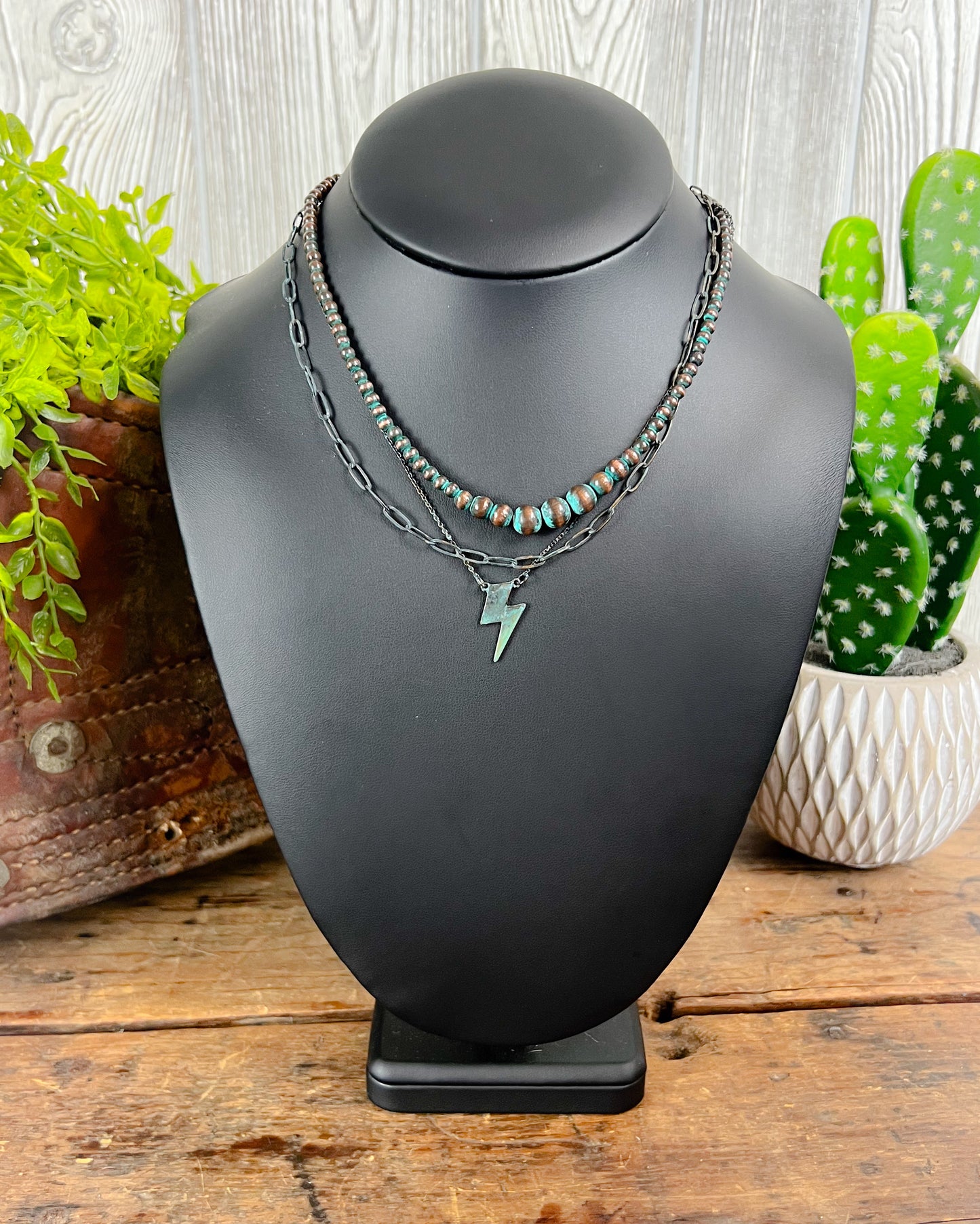 Thunder Lightning Bolt Layered Necklace - Multiple Colors