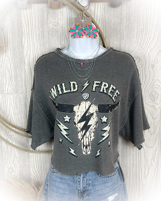 Wild & Free Distressed Top