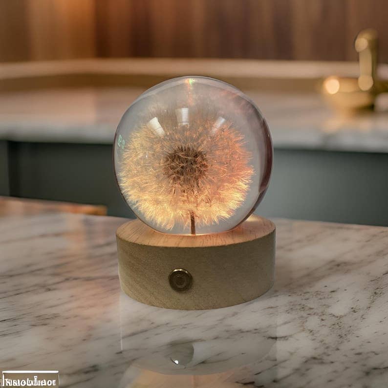 WISH MULTI-COLORED Dandelion light, Christmas, Birthdays, Mothers Day