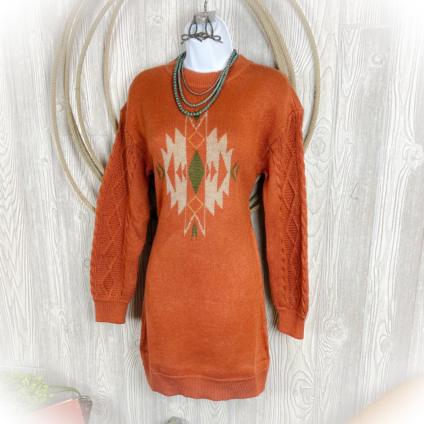 Ranchers Wife Western Knit Sweater Dress