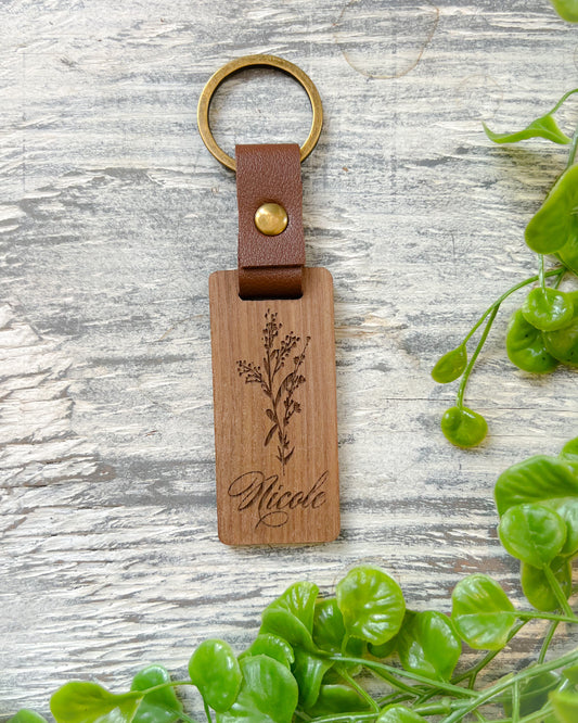 Customized Wood Keychain