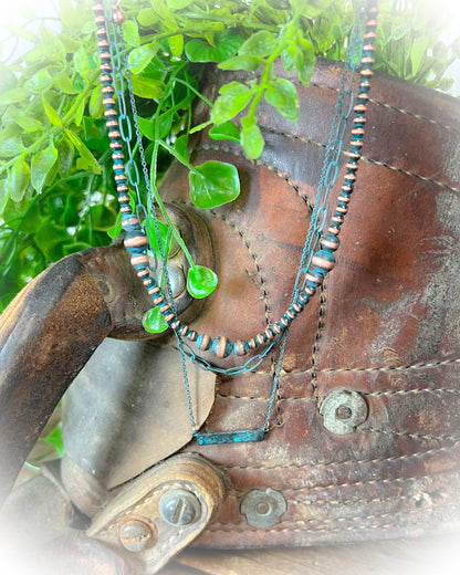 How Crazy Layered Necklace - Patina