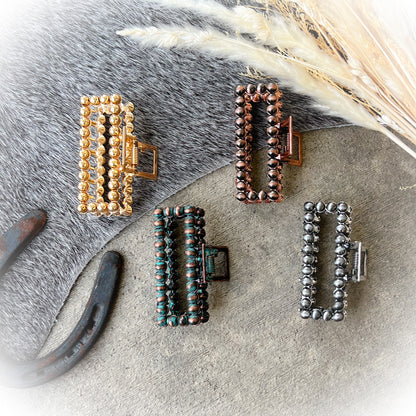 Mini Navajo Style Pearl Claw Clip - Multiple Colors