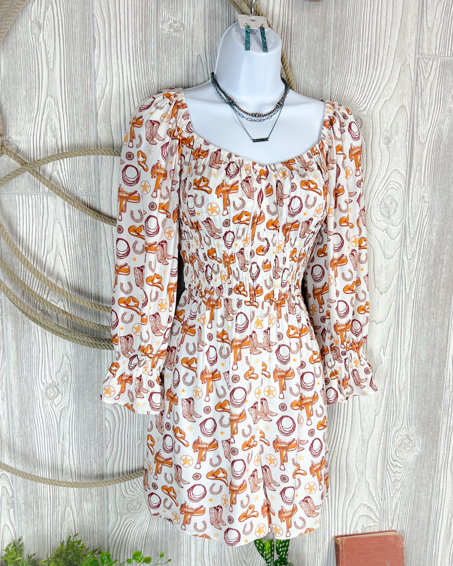 Howdy Darlin' Western Print Romper