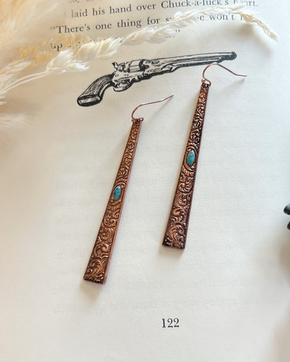 Simple Western Dangle Earrings - Multiple Colors