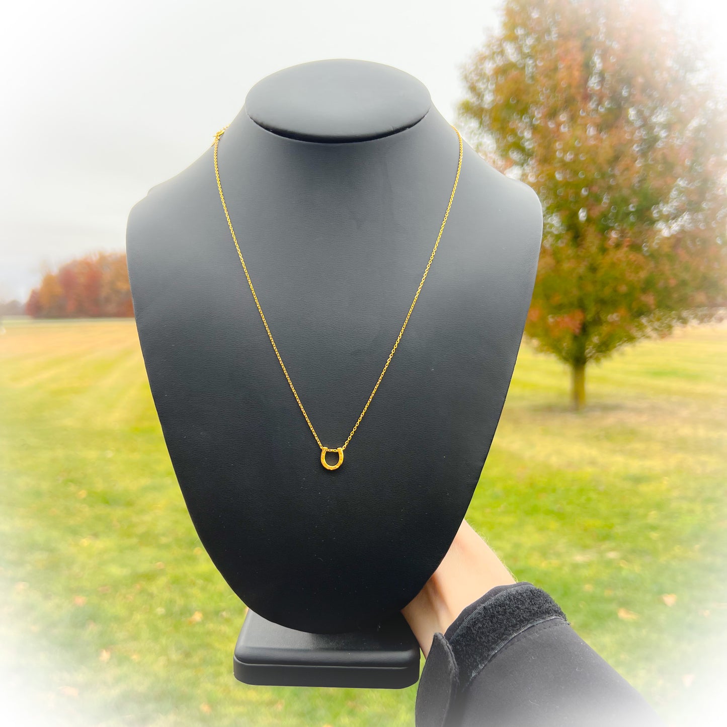 Lucky Horseshoe Dainty Necklace – 18K Gold Plated