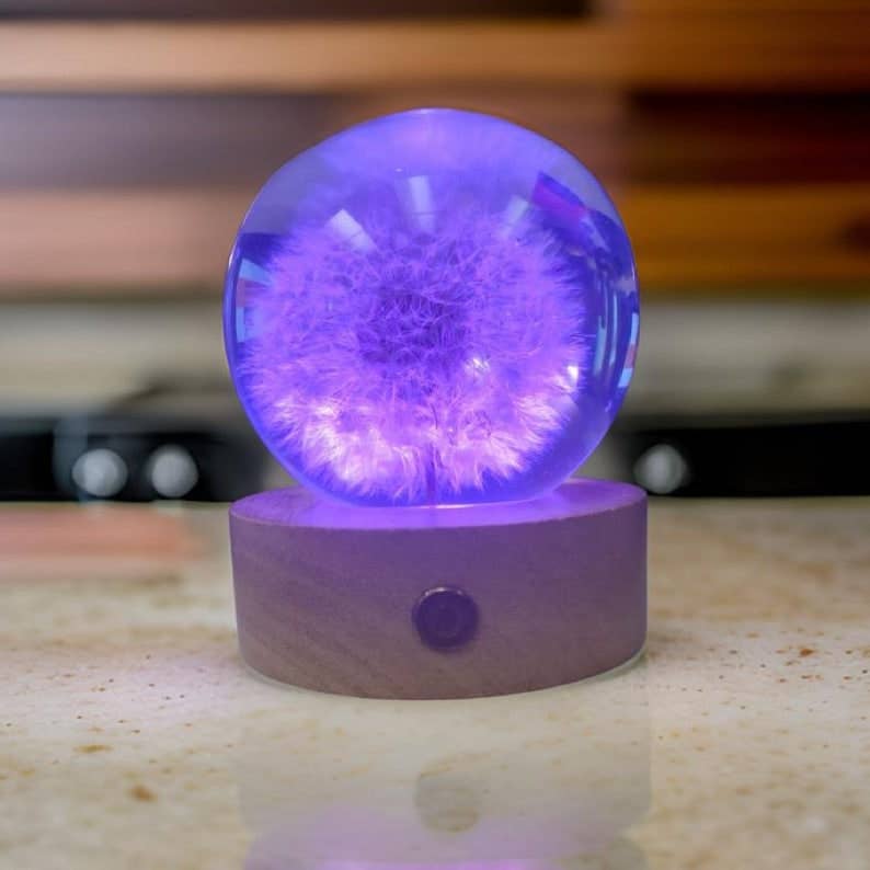 WISH MULTI-COLORED Dandelion light, Christmas, Birthdays, Mothers Day