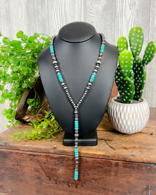 Like This Lariat Necklace - Turquoise