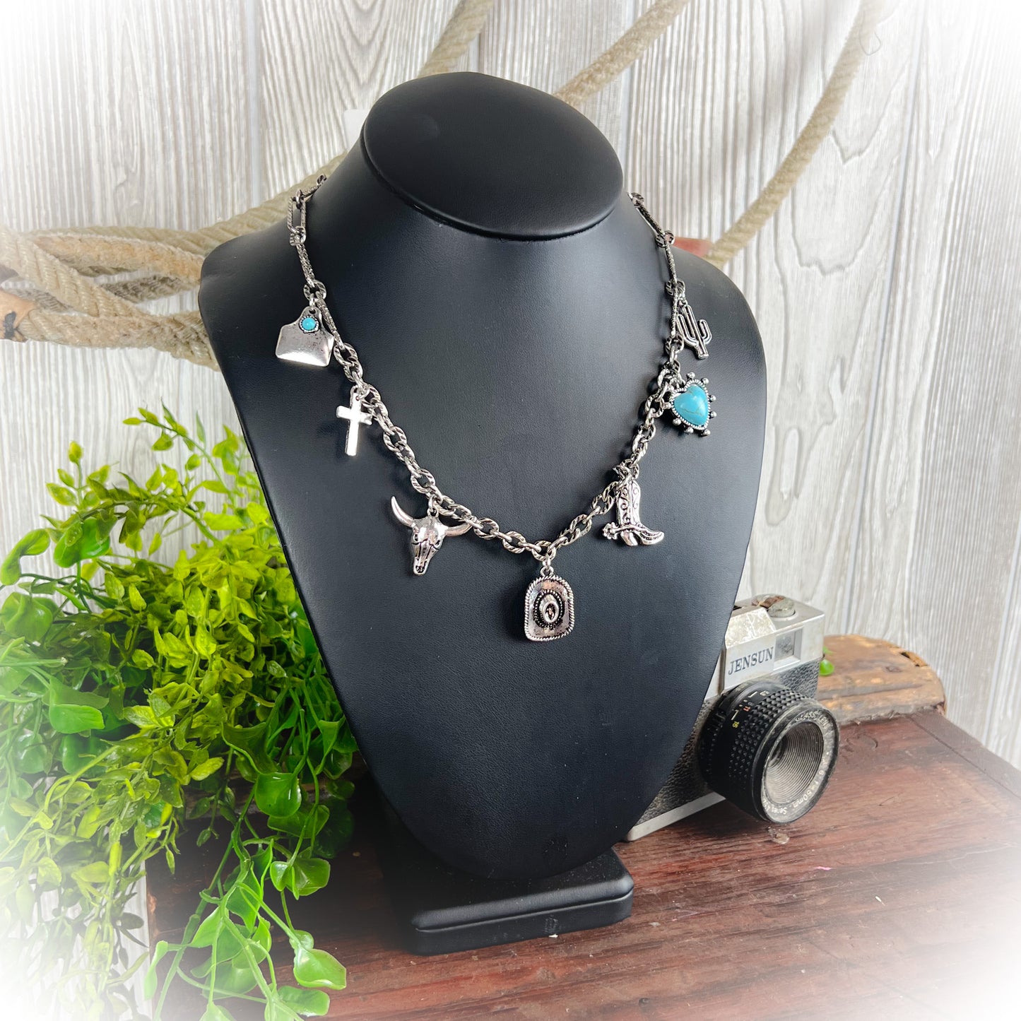 Western Cowgirl Charm Necklace